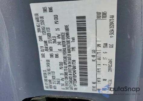 2019 Ford F150 Supercrew z USA, uszkodzony, nr VIN 1FTEW1EP2KFB61739